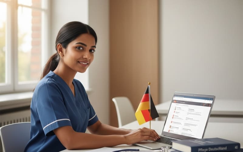 German language course for nurses from A1 to B2 complete pathway for healthcare professionals planning to work in Germany